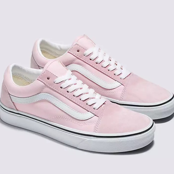 Vans Shoes - Vans Old Skool Pink and White Low Top Sneakers
